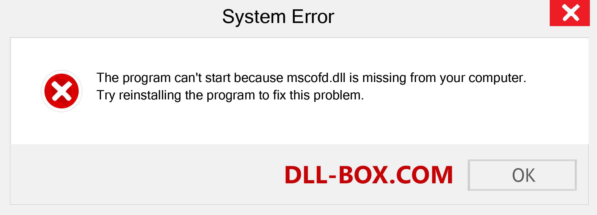  mscofd.dll file is missing?. Download for Windows 7, 8, 10 - Fix  mscofd dll Missing Error on Windows, photos, images